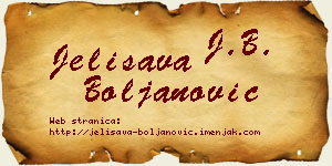 Jelisava Boljanović vizit kartica